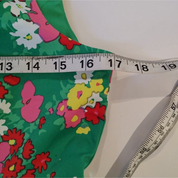 Talbots Springtime Floral Shift Dress in Green/Multicolor Size 2 Petite - Picture 4 of 13